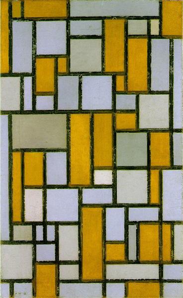 Composition avec gris et brun clair - 1918