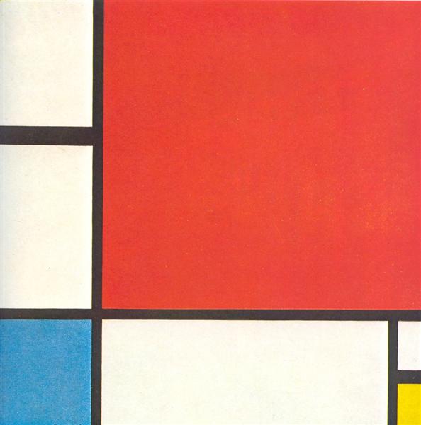 Composition with red - blue and yellow - 1930,