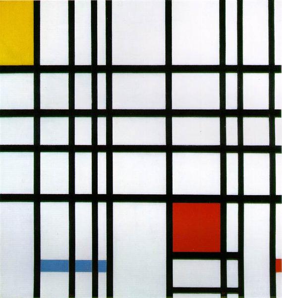 Composition avec rouge, jaune et bleu - 1942