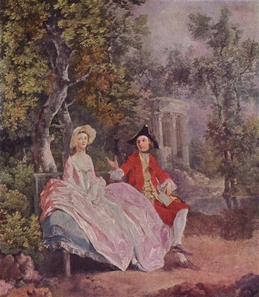 Conversation in a park - 1745