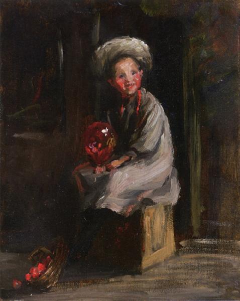 Cori mit einem Ballon - 1907