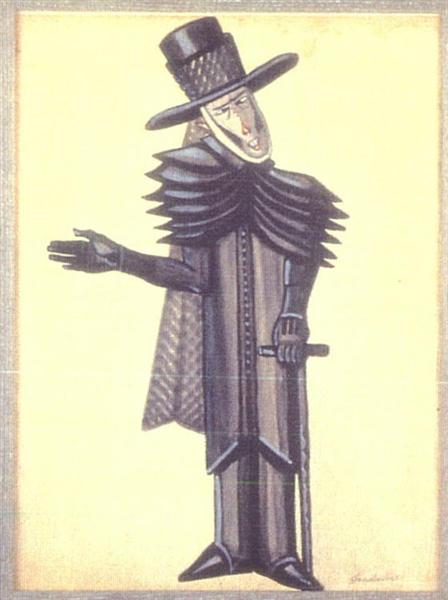 Design in costume per le campane di Natale di Dickens - 1937