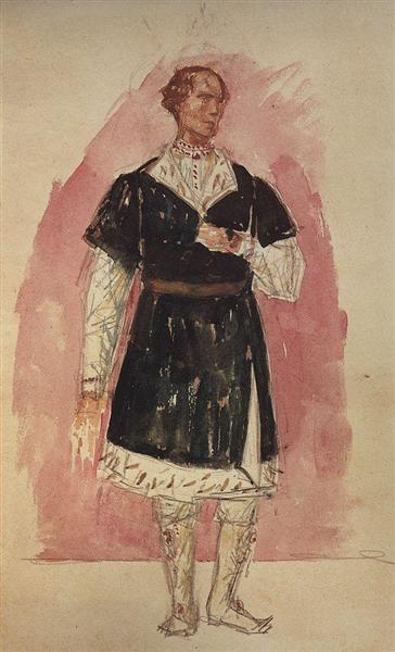 Costume design for the tragedy of Boris Godunov by Pushkin - 1923