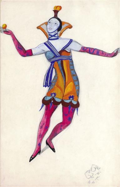 Conception de costumes pour "Locos Venetianos" - Colombina - 1915