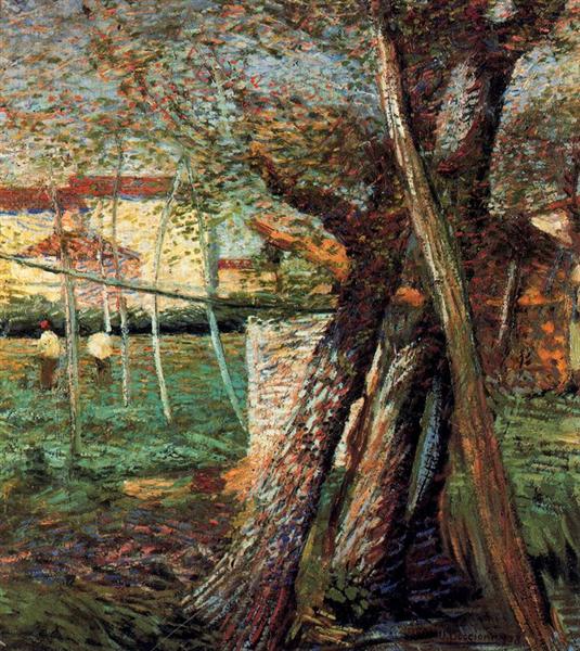 Champ avec arbres - 1908