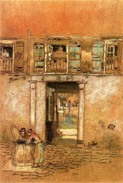 Patio e canale - 1880