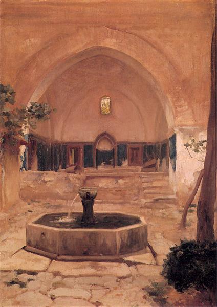 Courtyard of a Mosque in Broussa - 1867