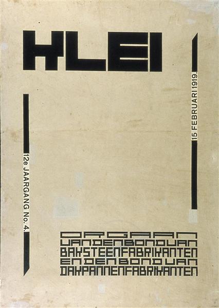 Cover design for "Klei" - 1920 magazine