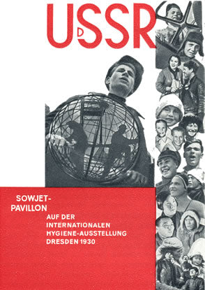 Copertura del brochure della divisione sovietica della mostra internazionale di igiene di Dresde - 1930