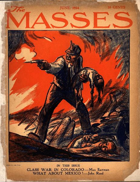 Cover of the June number 1914 of The Massses