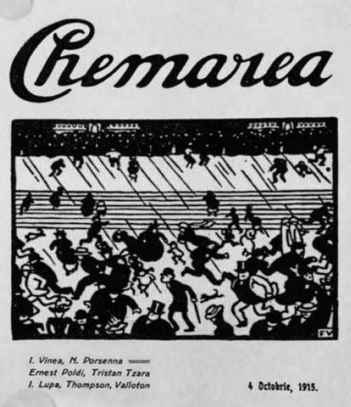 Copertura del Simbolista del diario rumeno e Avant -Garde Chemrea (The Voction) - 1915