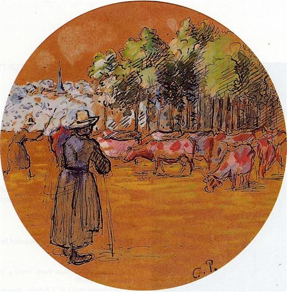 Pastores de vacas - Bazincourt - 1890