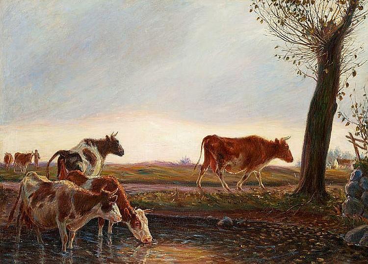 The cows return home in the afternoon - 1904