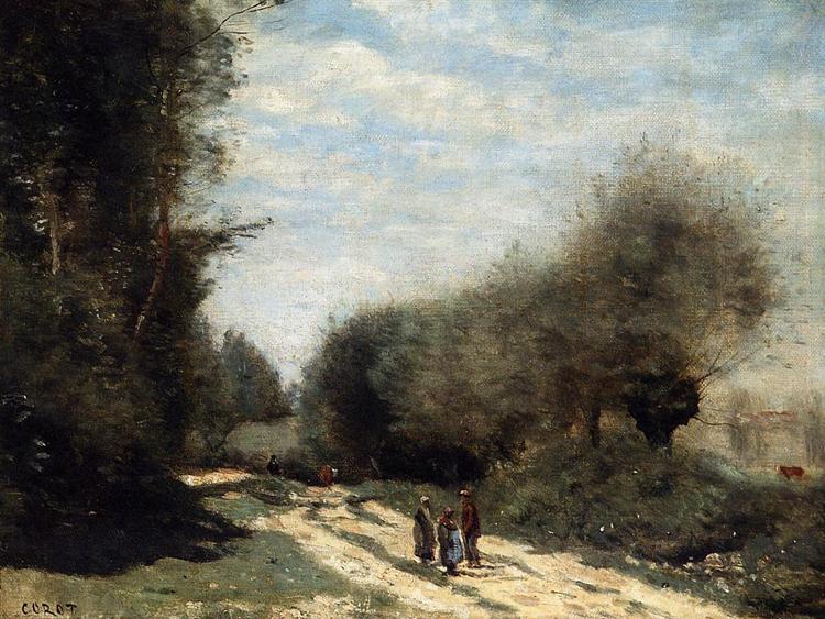 Crecy En Brie Country Road - 1872