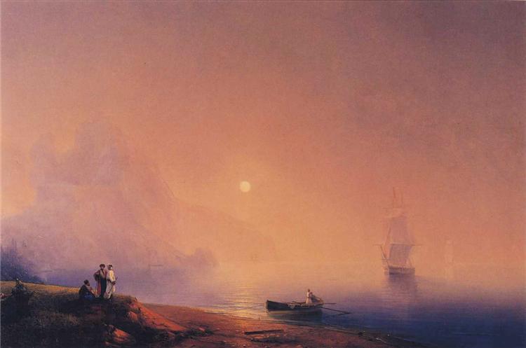 Tartares de Crimée sur la rive de la mer - 1850