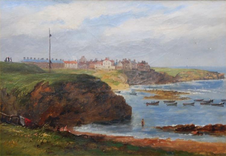 Cullercoats del Sur autorstwa John Wilson Carmichael - 1845