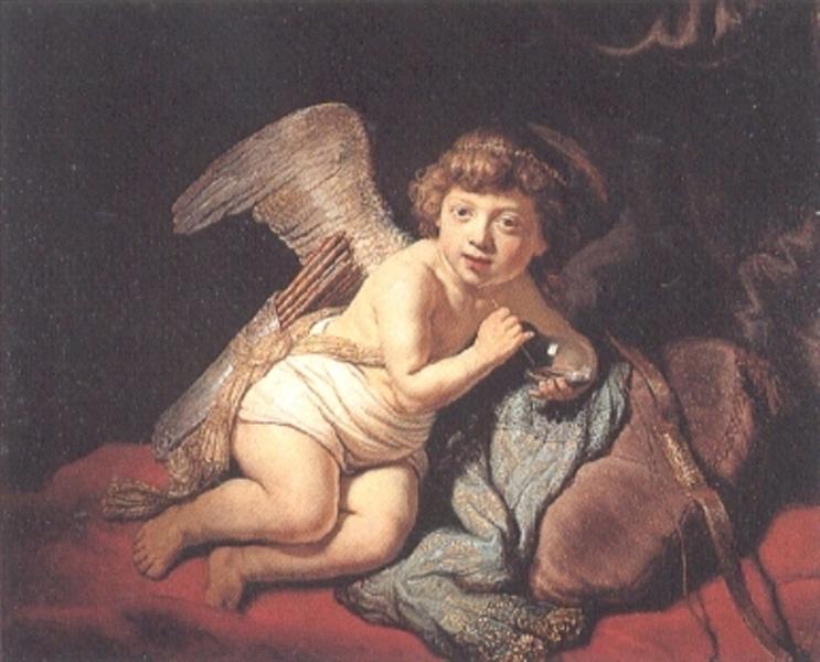 Cupido che produce bolle di sapone - 1634