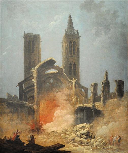 Démolition de l'Eglise Saint-Jean-en-Grvie-Carnavalet Museum-1800