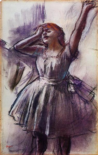 Ballerina med venstre arm hevet - 1887