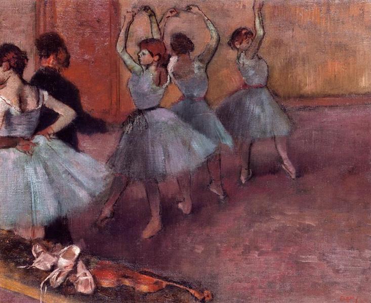 Bailarines De Celeste (Ensayando En El Estudio De Danza) - 1881