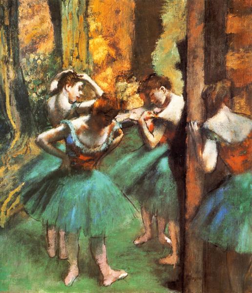 Bailarinas - Rosa Y Verde - 1890