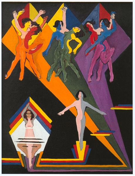 Bailarinas Con Rayos De Colores - 1937