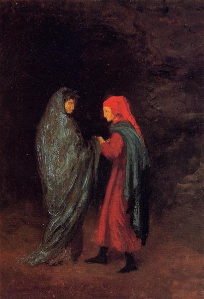 Dante e Virgílio na entrada do Inferno - 1858