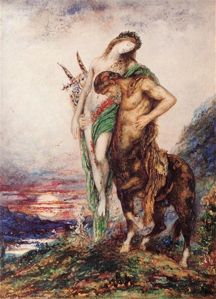 Dead poet by a centaur - 1890