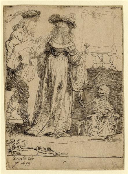 La morte apparve a un matrimonio da una tomba aperta - 1639