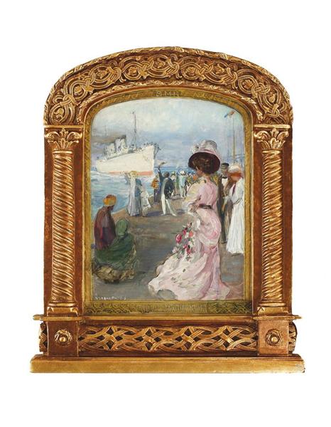 Painel decorativo para o Serviço Marítimo Romeno (Estudo) - 1908