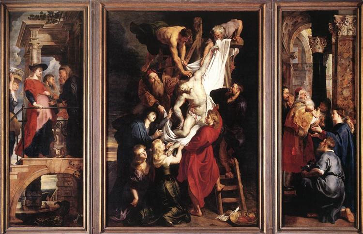 Nedstigning af korset - Triptych - 1614