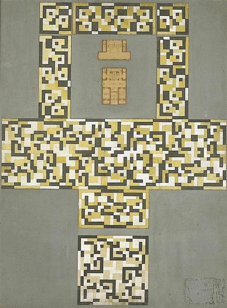 Lobby di design e ingresso di piastrelle, 1917