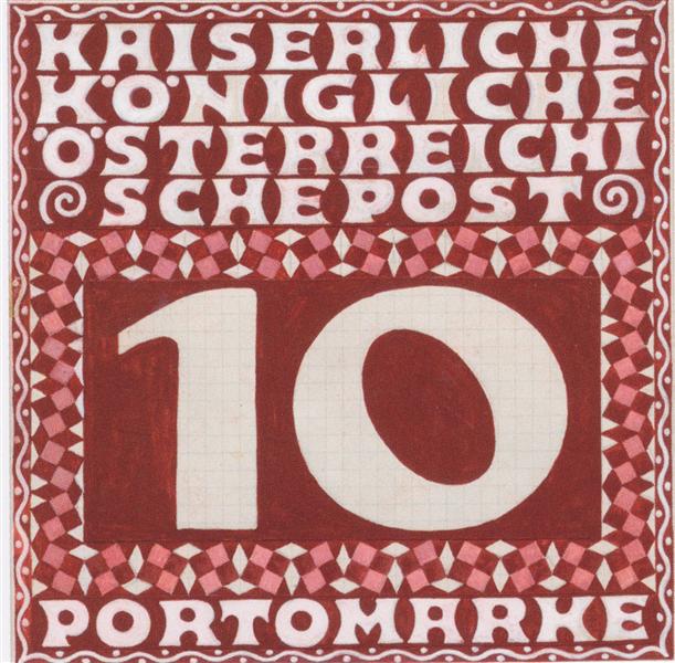 Design for the 10th Heller Portian Post brand in Levante (not issued)