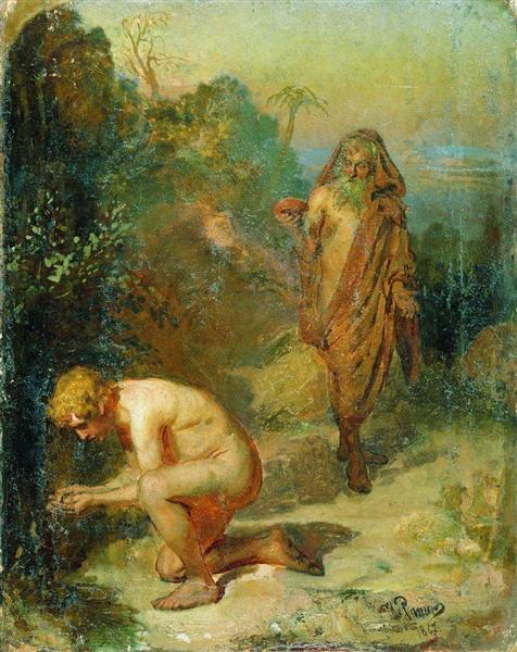 Diogenes and the Child - 1867