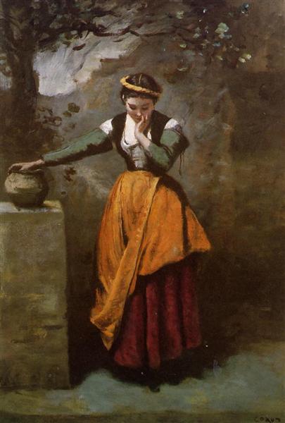 Dreamer at the Fountain - 1870