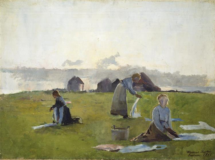 Torkning av kläderna - 1884