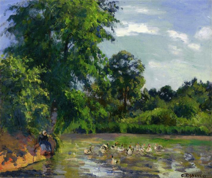 Enten im Teich von Montfaucault - 1874