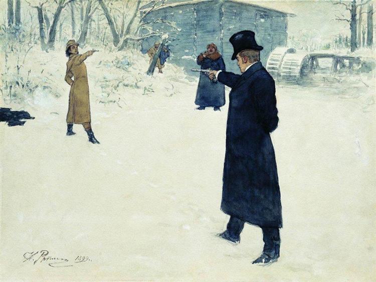 Pojedynek między Onegin i Lenski - 1899