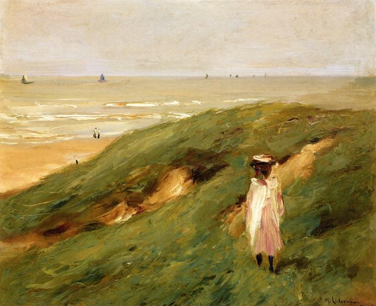 Dune near Nordwijk with child - 1906