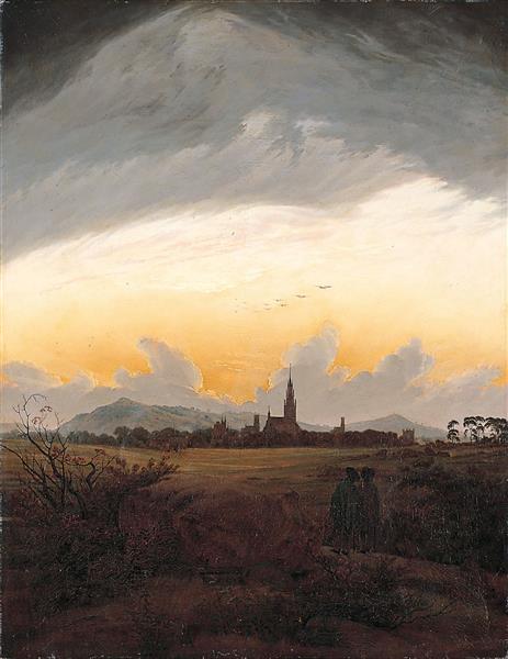 Neubrandenburg in the morning mist - 1816