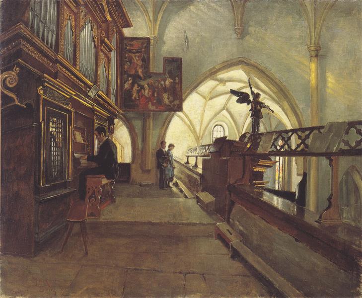 Auf dem Chor der Pfarrkirche St. Andrä in Lienz - 1890