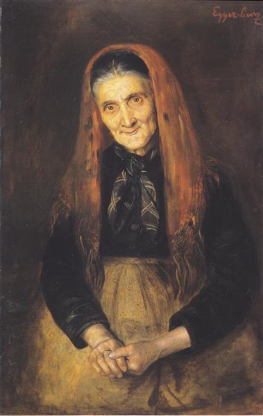 Portrait d'une femme vêtue de tyroles - 1899