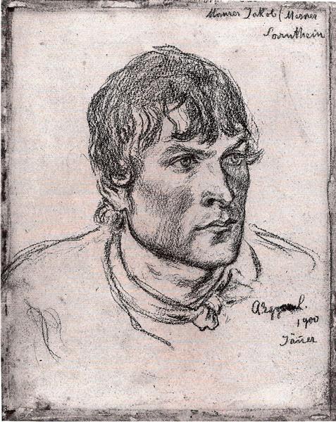 Head of young (study for the cross) - 1900