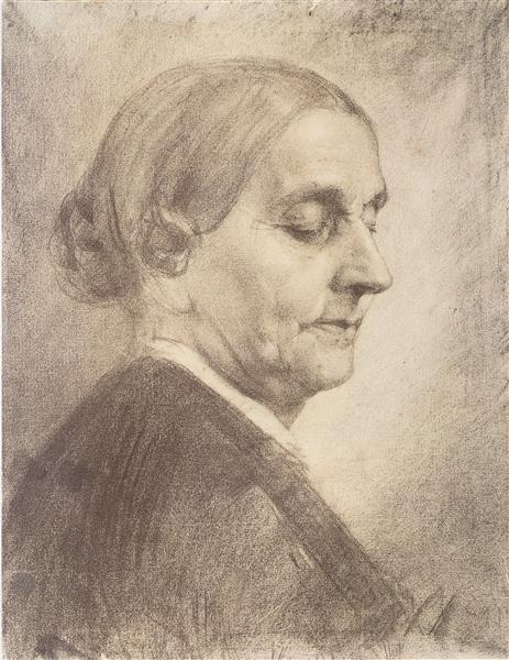 Étude du modèle - Elder - demi-profil - 1885