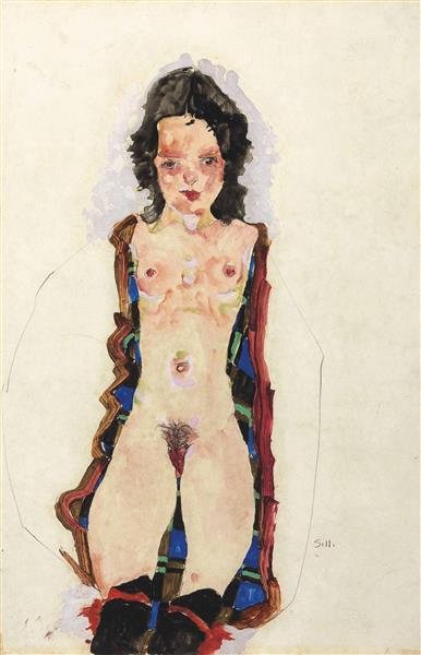 Nude with red leagues - 1911