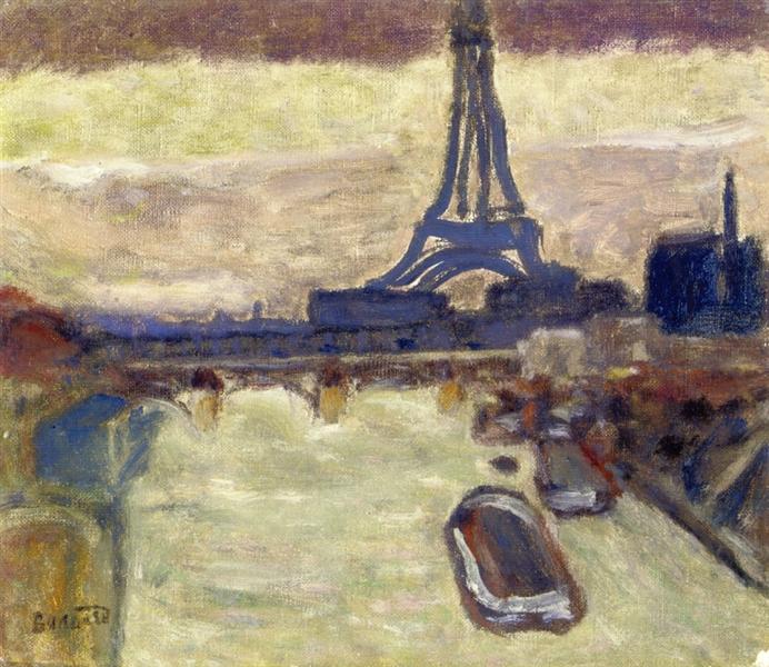 Tour Eiffel et Sena - 1906