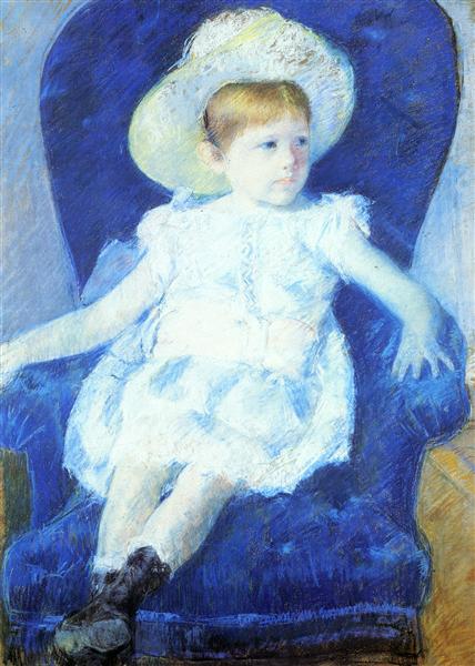 Elsie En Una Silla Azul - 1880