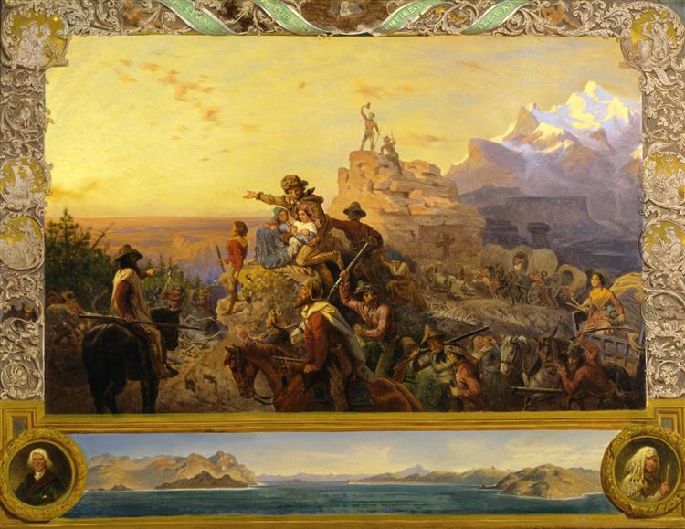 To the west, the course of the Empire takes its path (mural study for the Capitol of the United States) - 1861