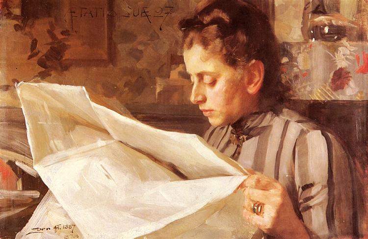 Emma Zorn - Reading - 1887