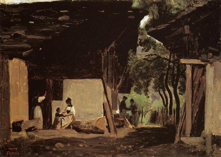 Entrée d'une villa dans les Bernés d'Oberland - 1842